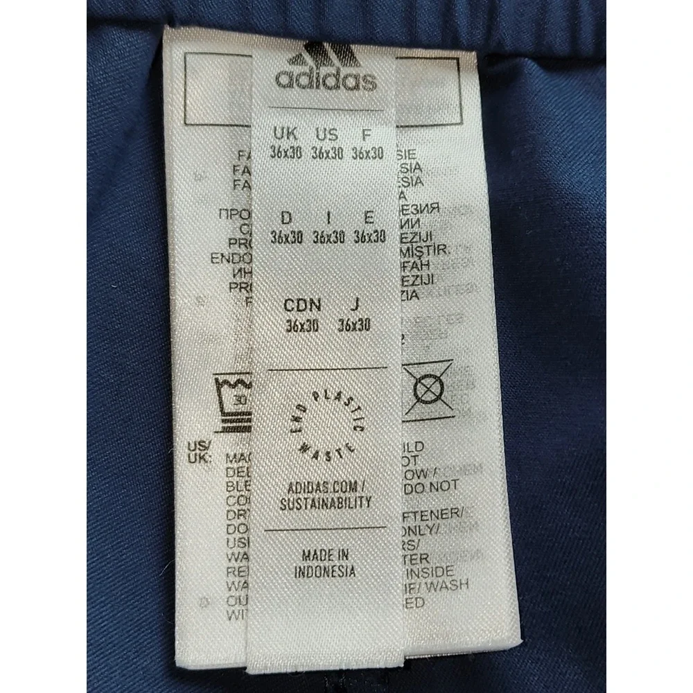 Adidas Pants Men's 36x30 Jogger Elastic Waist Active Golf Lightweight Navy Blue